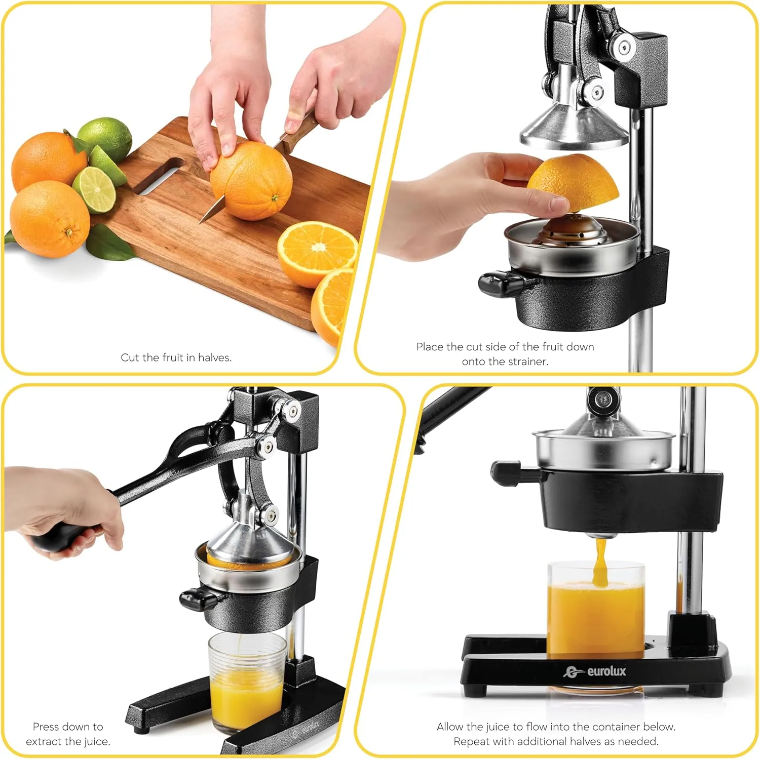Cast Iron Manual Citrus Press, listing photo