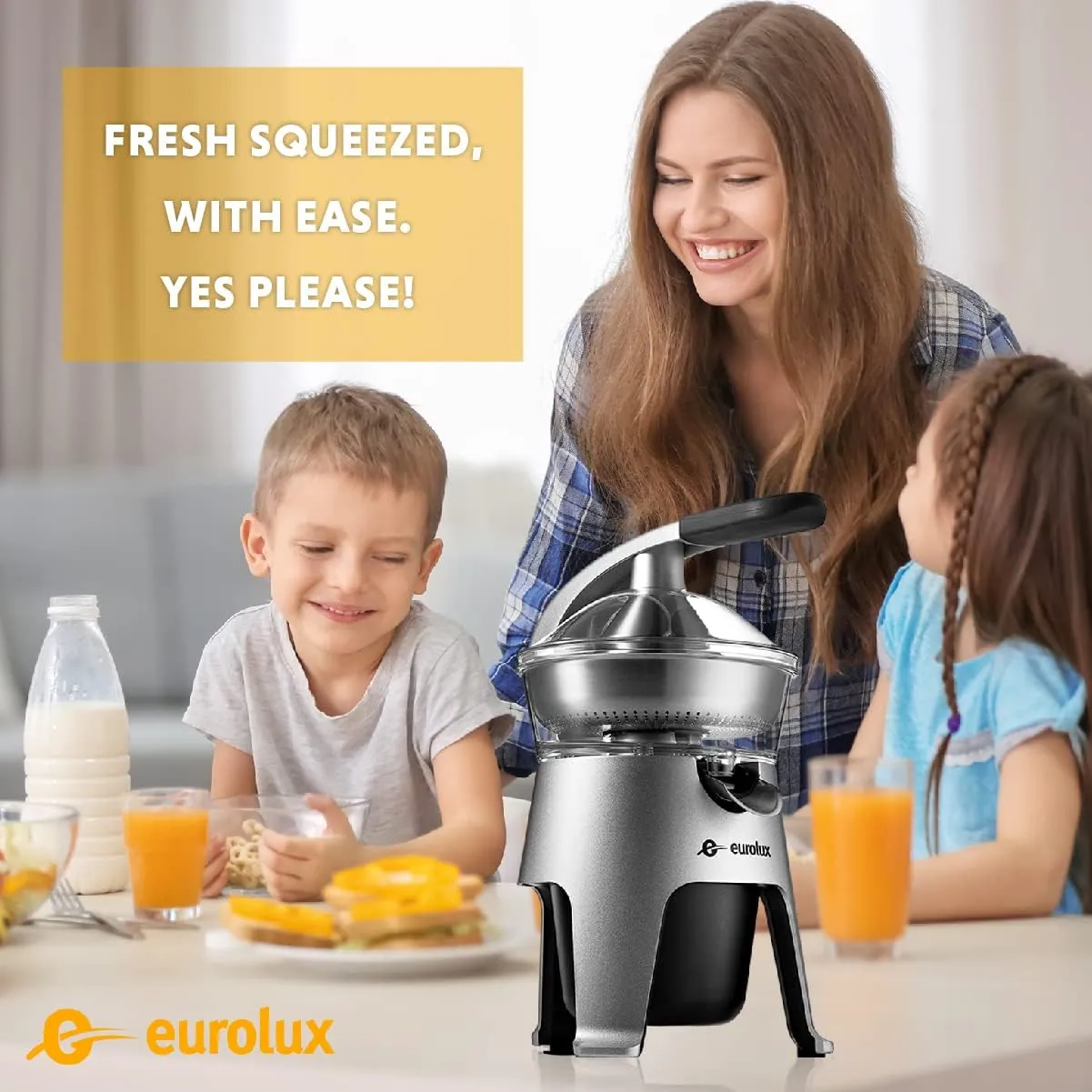 Die-Cast Stainless Steel Electric Citrus Juicer, listing photo